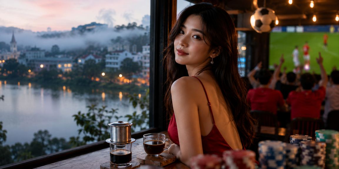 Người hâm mộ bóng đá Đà Lạt theo dõi kết quả cược thể thao trên điện thoại
